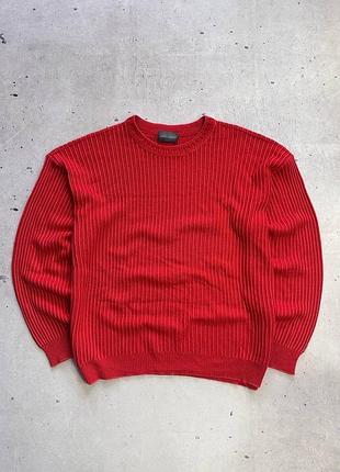 Carlo colucci ribbed knit sweater red men’s size 54 (xl) italy чоловічий светр кардо колучі оригінал