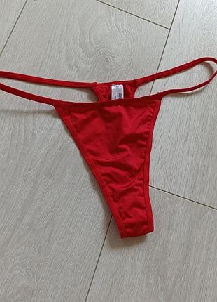 Красные трусики базовые стринги гладкие бикини сексуальных танга primark s c 8 36 44