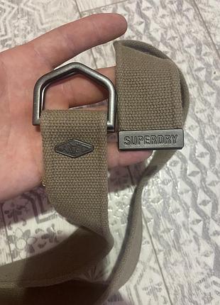 Текстильний пояс superdry оливкового кольору
