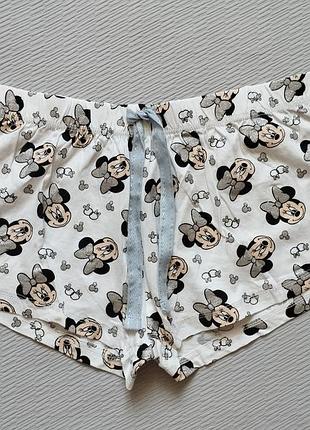 Класні бавовняні домашні шорти принт minnie mouse love to lounge