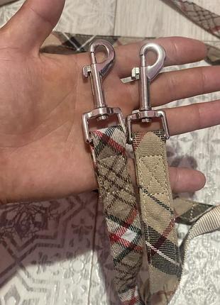 Набір із двох повідців для собак у клітинку в стилі burberry