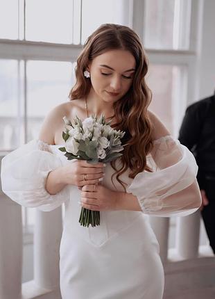 Нова біла сукня для весілля / розпису /фотосесії