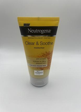 Зволожувальний крем для обличчя neutrogena clear & soothe (75 мл)