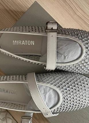 Жіночі балетки бренду miraton білий колір 37 розмір