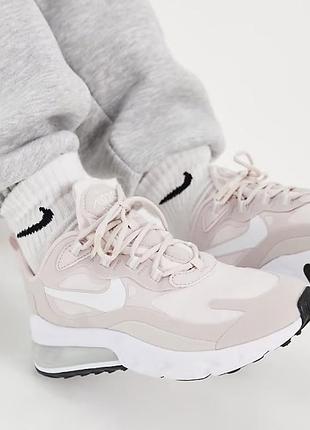 Nike air max 270 react жіночі кросівки пудрово-рожеві 38.5