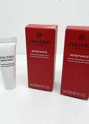 Крем для обличчя, що розгладжує зморшки shiseido benefiance wrinkle smoothing cream