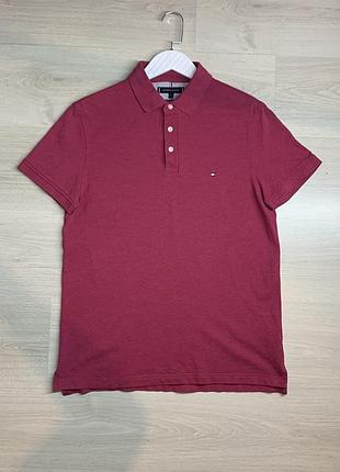 Чоловіче поло tommy hilfiger преміальна бавовна оригінал стильне базове casual smart casual брендове поло розмір m–l / ua 48–50 чудовий стан
