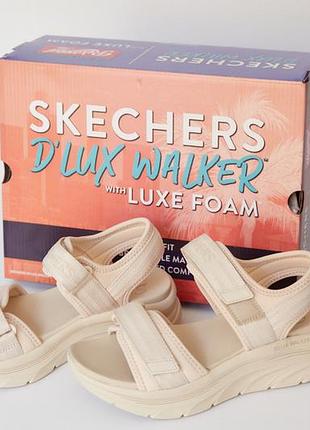 Босоніжки skechers relaxed fit: d'lux walker бежеві, 36 р.