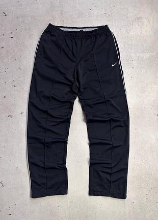 Nike vintage track pants black white piping men’s size m y2k original чоловічі спортивні штани найк оригінал