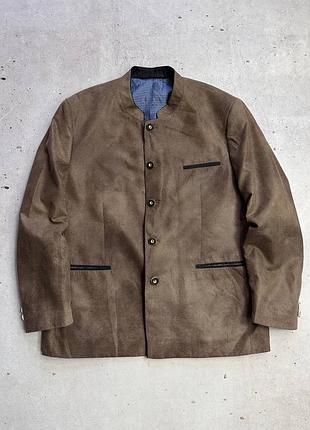 Alphorn vintage brown blazer men’s size 25 l lightweight jacket вінтажний блейзер в коричневому кольорі оригінал