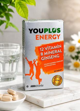 Y o u p l o s  enercy ( комплекс мінералів та вітамінів ) - 30 шт .