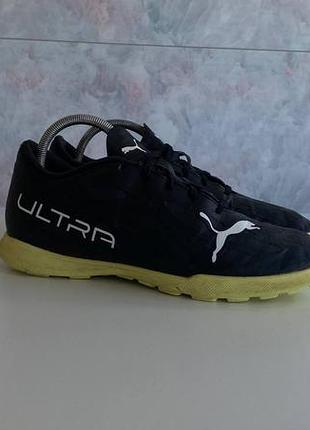 Puma дитячі футбольні кросівки сороконіжки чорні оригінал 37 37.5 розмір