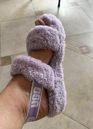 Домашні капці ugg teddy лавандові, плюшеві, дуже м’які