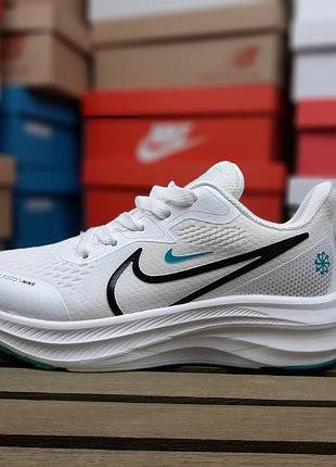 Жіночі кросівки nike zoom білі з зеленим