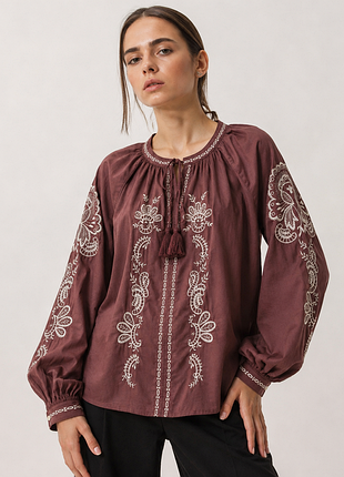 Вишита блуза-вишиванка marks&amp;spencer зі 100% бавовни