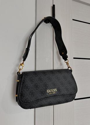 Темно-сіра сумка guess середнього розміру
