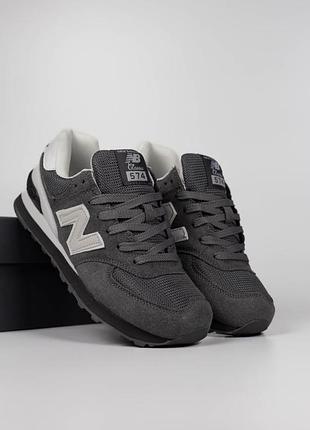 Жіночі кросівки нью беленс сірі new balance 574 gray white