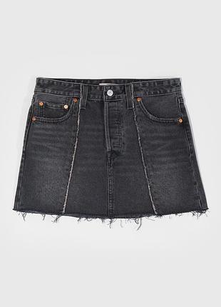 Джинсова спідниця levi’s сіра s