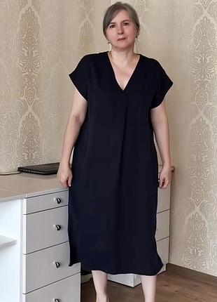 Платье из лиоцелла от премиального бренда синего цвета