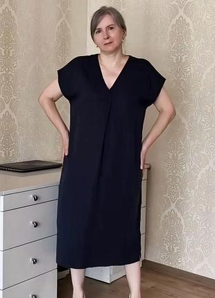 Платье из лиоцелла от премиального бренда синего цвета