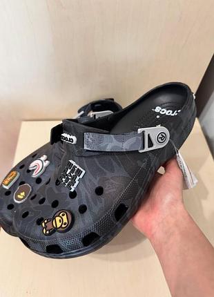 Крокс бейп/крокси bape/crocs x bape