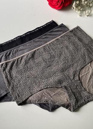 3 шт комплект бавовняних трусиків напівшортики primark