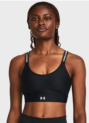 Спортивный топ женский under armour ua infinity mid 2.0 bra s черный 1384126-001