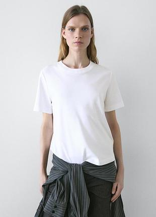 Massimo dutti, щільна бавовняна футболка, р.m