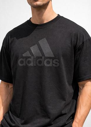 Футболка adidas чоловіча oversize чорна 100% бавовна original indonesia