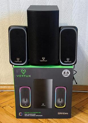 Акустична система vertux sonicthunder-50 вт 2.1 led black