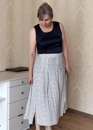 Юбка из вискозы в принт горошек