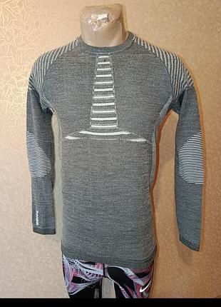 Чоловіча термофутболка wedze 900 xwarm wool (merino) / лижна термобілизна, розмір xl