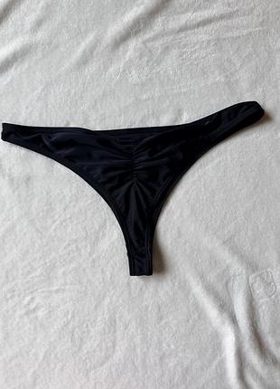 Чорні плавки від купальника missguided із драпуванням, розмір 12 (m/l)