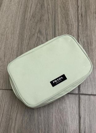 Косметичка prada beauty колір: ніжний пастельний світло-фісташковий