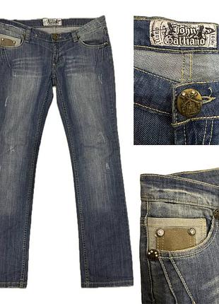 Джинси john galliano blue washed straight leg denim 30 розмір (s)