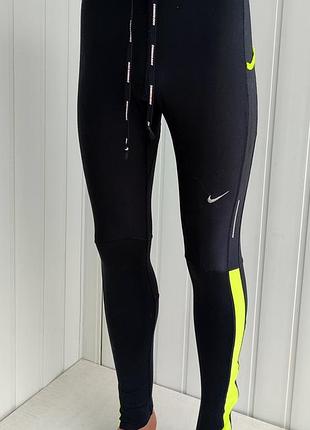 Тайтсы, спортивные штаны, лосины nike dri-fit. беговые, мужские. размер l.