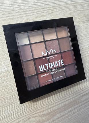 Базова палетка тіней nyx ultimate shadow palette (warm neutrals)