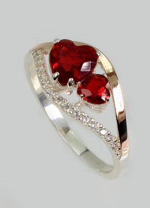Серебряная кольца с золотыми вставками
