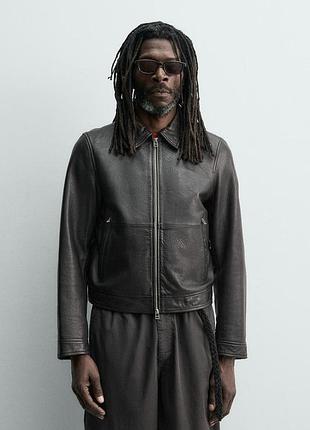 Кожаная куртка aaron levine x zara