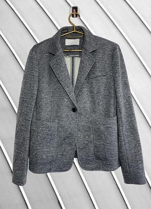 Женский пиджак hugo boss m l оригинал хуго босс блейзер серый меланж жакет с карманами стан идеал 46 48 50
