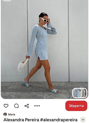 Трикотажное летнее мини платье туника zara