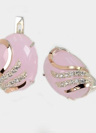 Серьги из серебра с золотом