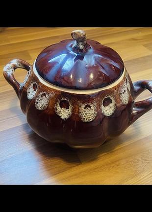 Керамічний горщик з кришкою  350грн