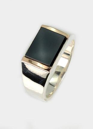 Серебряная печать с ониксом