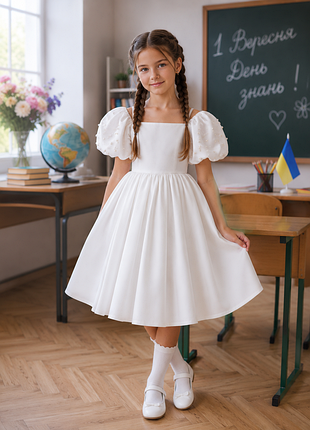 Шкільна сукня для дівчинки з перлинами  шкільна форма