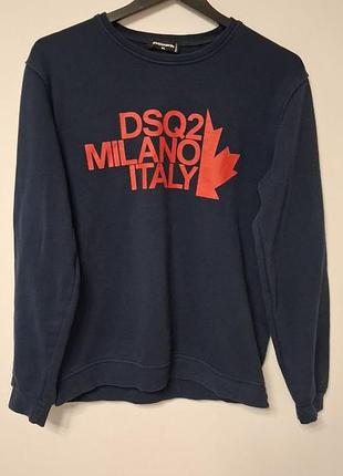 Толстовка реглан кофта женская синяя dsquared2 over size, размер xl