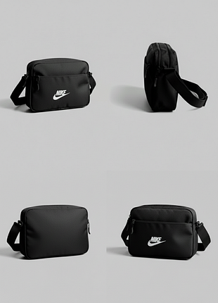 Барсетка чорна nike, сумка через плече спорт найк 4