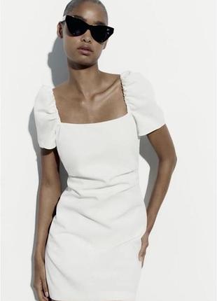 Стильна сукня з відкритою спиною zara льон xs-s розмір