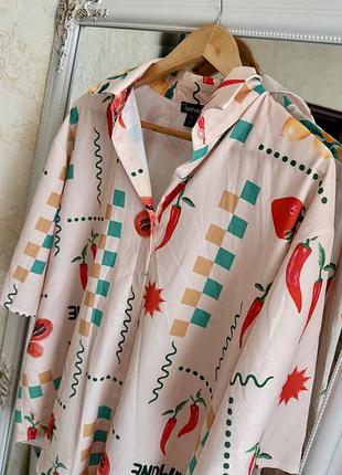Сорочка з перцями принтом boohoo, р. l/xl