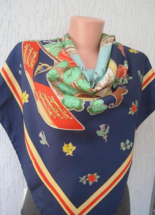 Коллекционный шелковый платок liberty of london 1977 юбилей королевы elзаветы (silk scarf)
